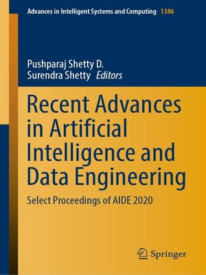 cover image of Recent Advances in Artificial Intelligence and Data Engineering